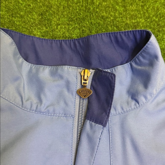 Callaway: Vintage Two-Tone Blue Q-Zip Sport Windbreaker (Size Large / *MINT*) - Picture 3 of 6